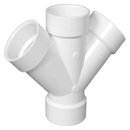 Charlotte Pipe And Foundry Charlotte Pipe Schedule 40 4 in. Hub X 4 in. D Hub PVC 15 in. Double Wye 1 pk PVC006111200